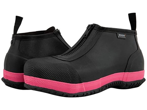 Bogs Mens Overshoe Zip Work Shoes US 9 EU 42 Black Composite Toe Waterproof NIB